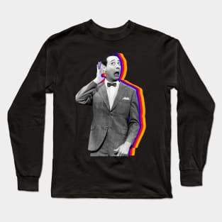 pee wee herman funny face in vintage design Long Sleeve T-Shirt